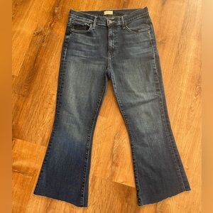 Mother Denim The Weekender Fray Kick Flare Jeans Size 29 Heirloom Blue READ
